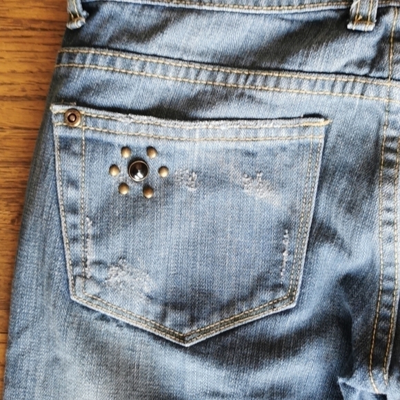 Moto UK Design Bohemian Distressed Studded Bootcut 25 - Picture 9 of 12